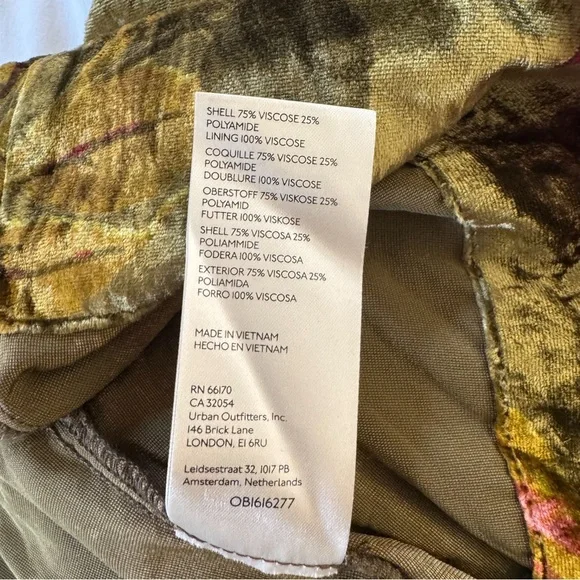 Anthropologie Velvet Somerset Maxi Dress Green and Pink Floral Size Medium - Picture 13 of 15